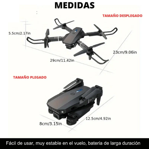 [OFERTA] - Drone E99 Max Sky Vision 4K + DOBLE BATERÍA + CONTROL CON PANTALLA PARA CELULAR