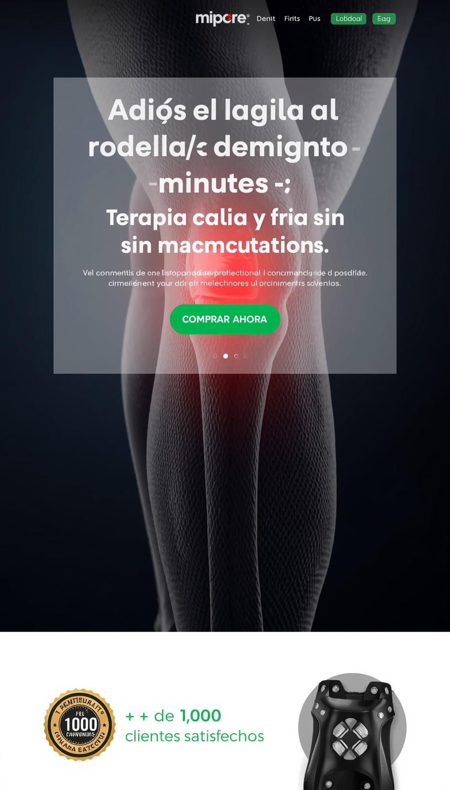 Rodillera Terapéutica 2 en 1 (Frío y Calor)